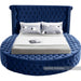 Luxus Velvet King Bed (3 Boxes) Blue - LuxusNavy-K