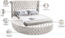 Luxus Velvet King Bed (3 Boxes) Cream - LuxusCream-K