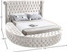 Luxus Velvet King Bed (3 Boxes) Cream - LuxusCream-K