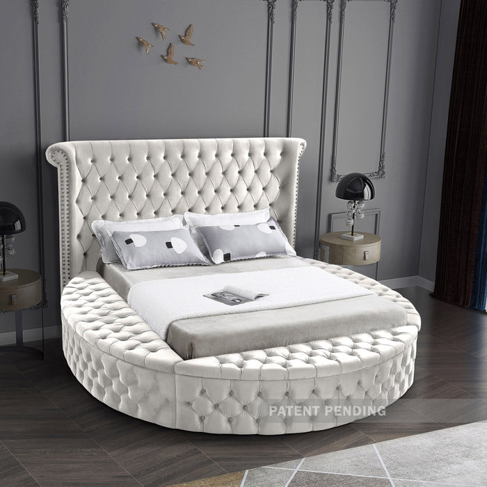 Luxus Velvet King Bed (3 Boxes) Cream - LuxusCream-K