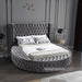 Luxus Velvet King Bed (3 Boxes) Grey - LuxusGrey-K