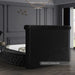 Luxus Velvet Queen Bed (3 Boxes) Black - LuxusBlack-Q