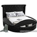 Luxus Velvet Queen Bed (3 Boxes) Black - LuxusBlack-Q