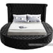 Luxus Velvet Queen Bed (3 Boxes) Black - LuxusBlack-Q