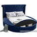 Luxus Velvet Queen Bed (3 Boxes) Blue - LuxusNavy-Q