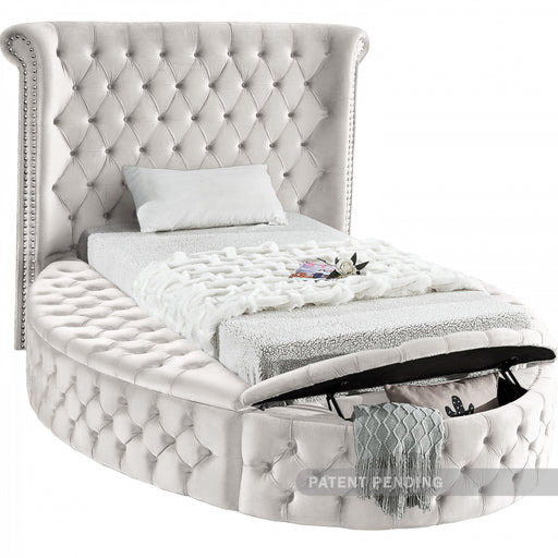 Luxus Velvet Twin Bed (3 Boxes) Cream - LuxusCream-T