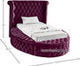 Luxus Velvet Twin Bed Purple - LuxusPurple-T