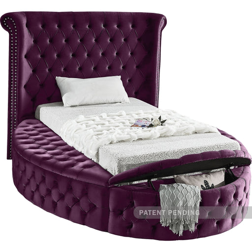 Luxus Velvet Twin Bed Purple - LuxusPurple-T