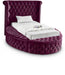 Luxus Velvet Twin Bed Purple - LuxusPurple-T