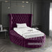 Luxus Velvet Twin Bed Purple - LuxusPurple-T