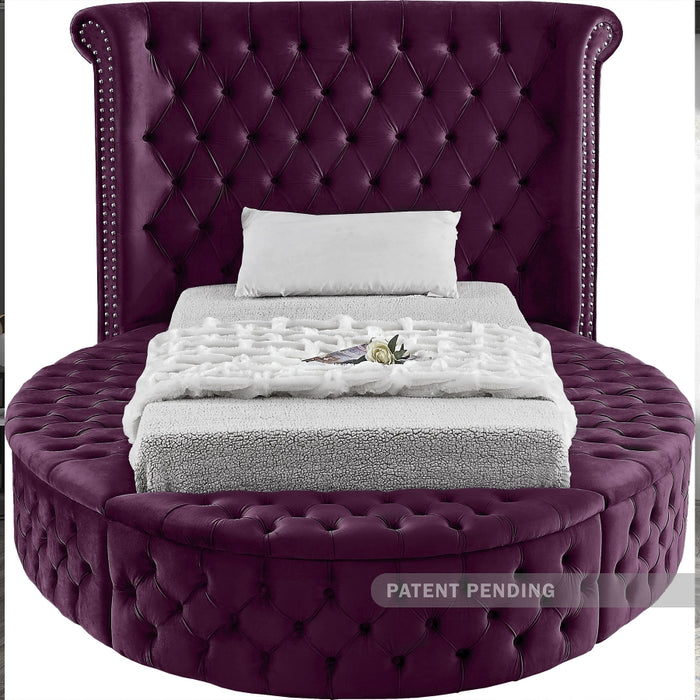 Luxus Velvet Twin Bed Purple - LuxusPurple-T