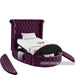 Luxus Velvet Twin Bed Purple - LuxusPurple-T