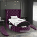 Luxus Velvet Twin Bed Purple - LuxusPurple-T