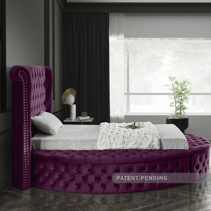 Luxus Velvet Twin Bed Purple - LuxusPurple-T