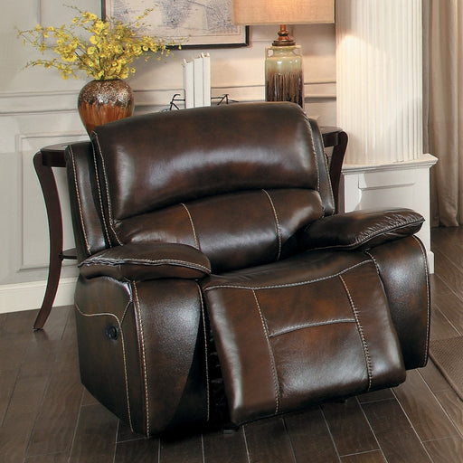 Mahala Brown Power Reclining Chair - 8200BRW-1PW - Gate Furniture