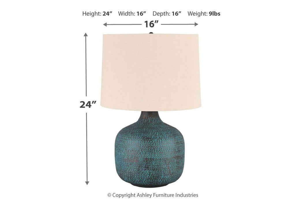 Malthace Patina Table Lamp - L207304 - Gate Furniture