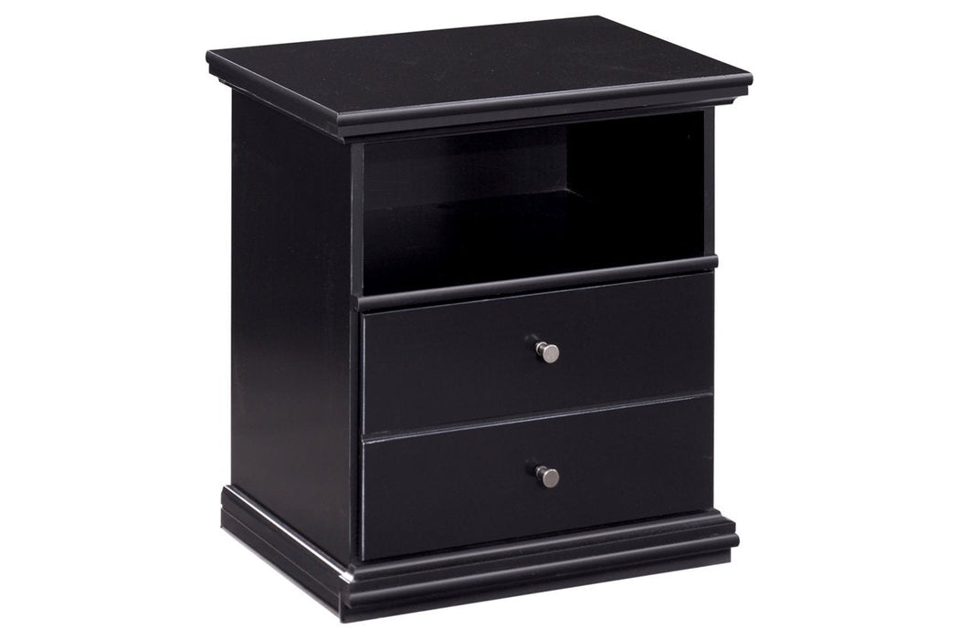 Maribel Black One Drawer Nightstand - B138-91 - Gate Furniture