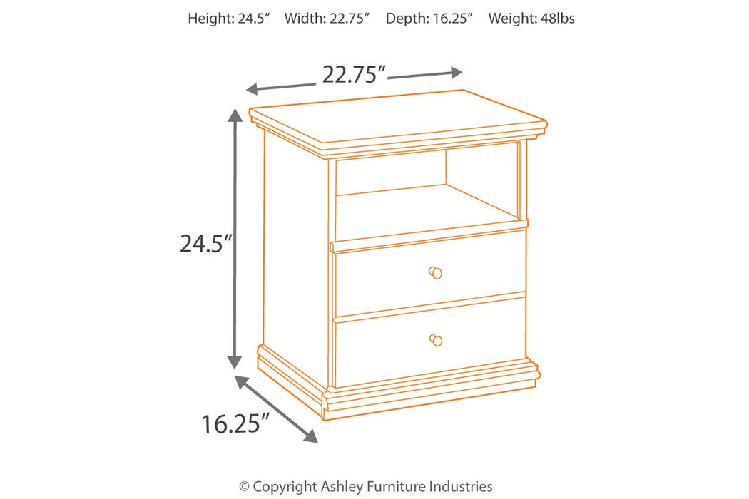 Maribel Black One Drawer Nightstand - B138-91 - Gate Furniture