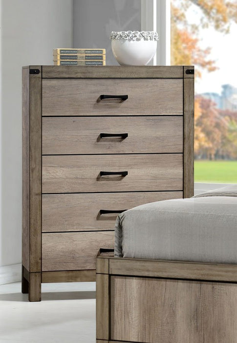 Matteo Light Brown Panel Bedroom Set - Gate Furniture