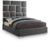 Milan Vegan Leather King Bed Grey - MilanGrey-K