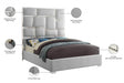 Milan Vegan Leather King Bed White - MilanWhite-K