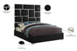 Milan Vegan Leather Queen Bed Black - MilanBlack-Q