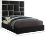 Milan Vegan Leather Queen Bed Black - MilanBlack-Q