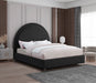 Milo Boucle Fabric Full Bed Black - MiloBlack-F