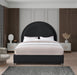 Milo Boucle Fabric Full Bed Black - MiloBlack-F