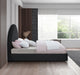 Milo Boucle Fabric Full Bed Black - MiloBlack-F