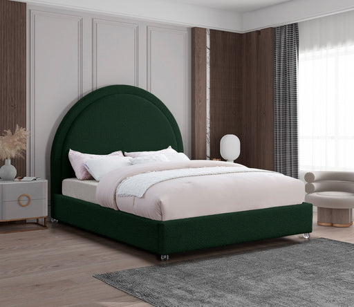 Milo Boucle Fabric Full Bed Green - MiloGreen-F