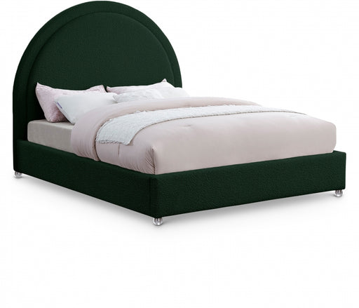 Milo Boucle Fabric Full Bed Green - MiloGreen-F