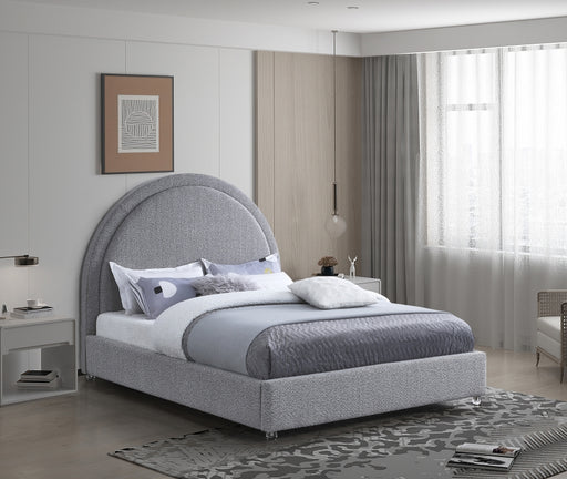 Milo Boucle Fabric Full Bed Grey - MiloGrey-F