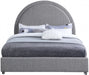 Milo Boucle Fabric King Bed Grey - MiloGrey-K