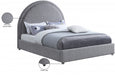 Milo Boucle Fabric King Bed Grey - MiloGrey-K