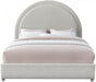 Milo Boucle Fabric Queen Bed Cream - MiloCream-Q