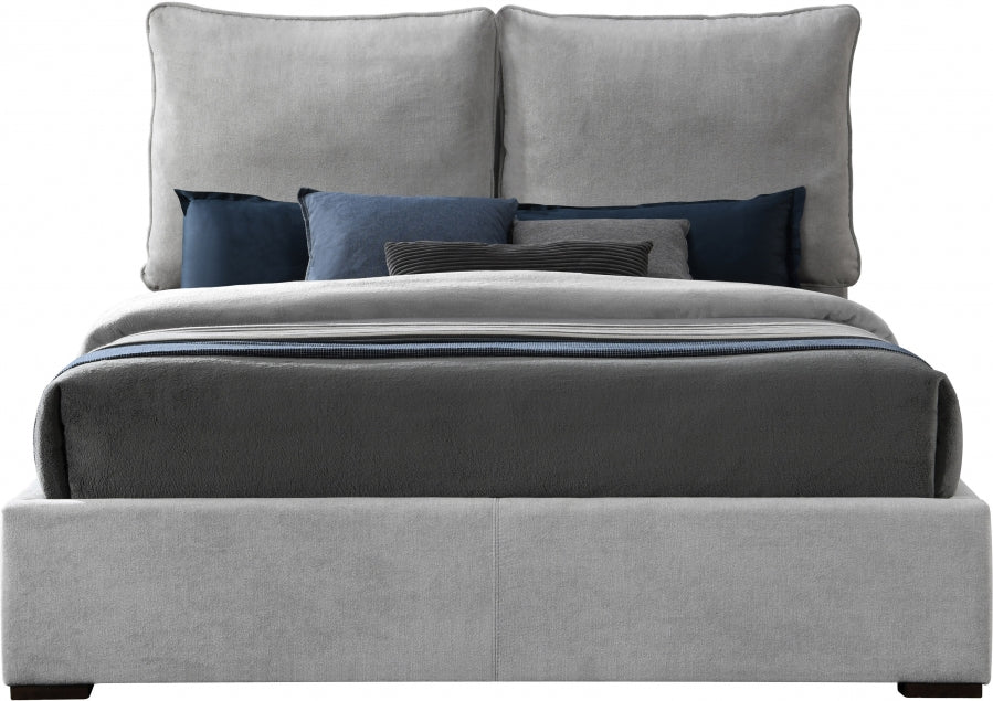 Misha Fabric Full Bed (3 Boxes) Grey - MishaGrey-F