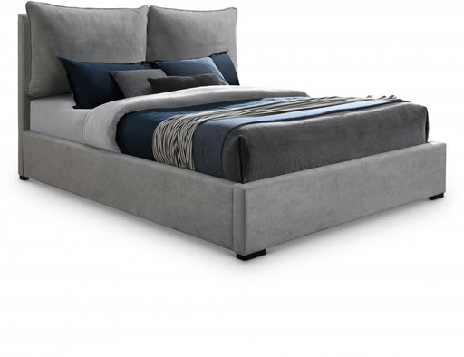 Misha Fabric King Bed (3 Boxes) Grey - MishaGrey-K