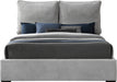 Misha Fabric Queen Bed (3 Boxes) Grey - MishaGrey-Q