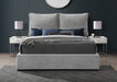 Misha Fabric Queen Bed (3 Boxes) Grey - MishaGrey-Q