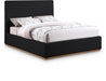 Monaco Boucle Fabric Full Bed Black - MonacoBlack-F