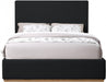 Monaco Boucle Fabric Full Bed Black - MonacoBlack-F