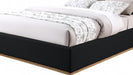 Monaco Boucle Fabric Full Bed Black - MonacoBlack-F