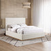 Monaco Boucle Fabric Full Bed Cream - MonacoCream-F