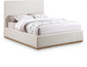 Monaco Boucle Fabric Full Bed Cream - MonacoCream-F