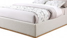 Monaco Boucle Fabric Full Bed Cream - MonacoCream-F