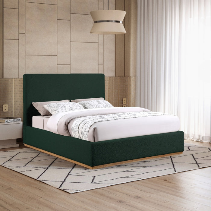 Monaco Boucle Fabric Full Bed Green - MonacoGreen-F