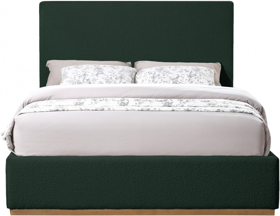 Monaco Boucle Fabric Full Bed Green - MonacoGreen-F