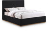 Monaco Boucle Fabric King Bed Black - MonacoBlack-K