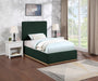 Monaco Boucle Fabric Twin Bed Green - MonacoGreen-T